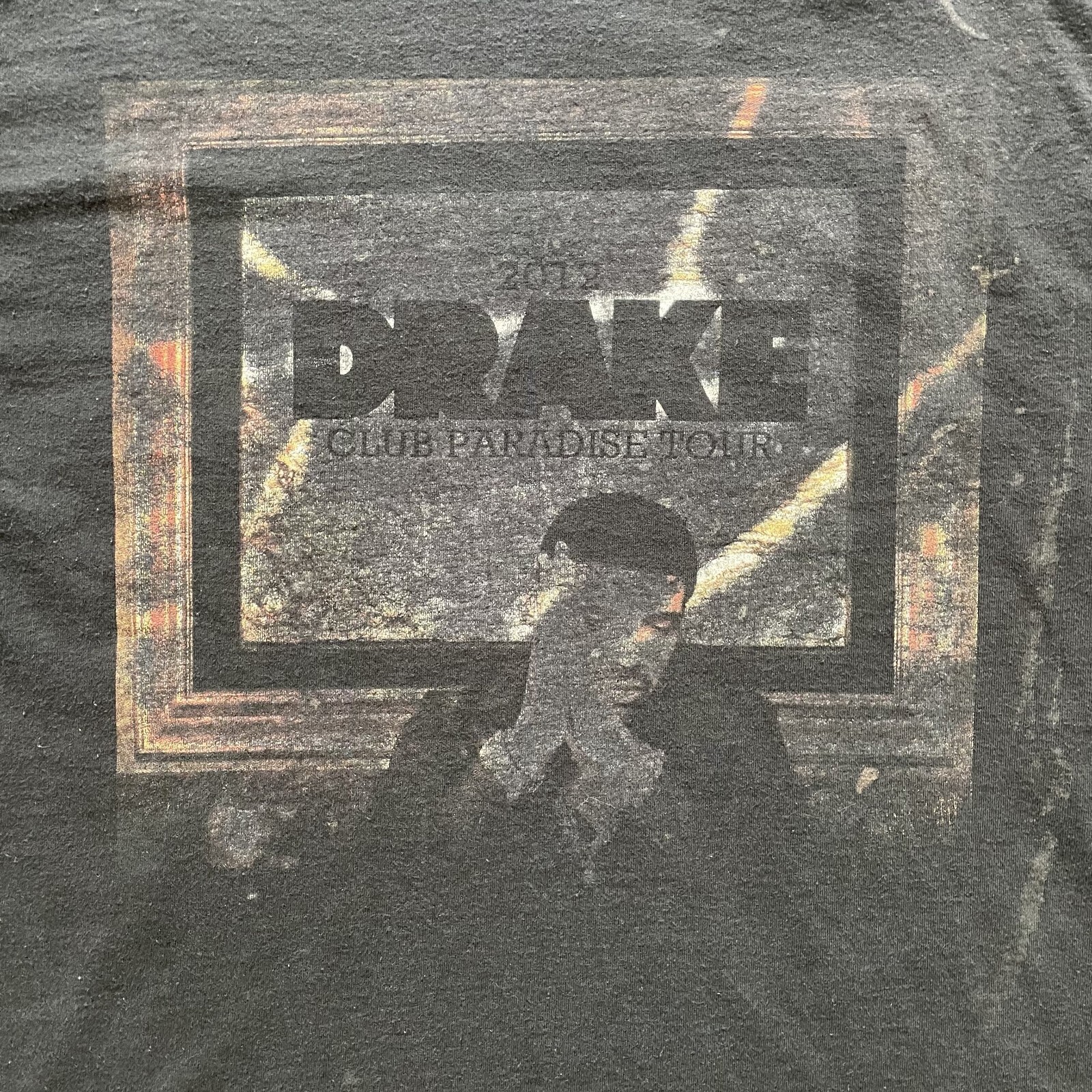 Drake Shirt Mens Medium Club Paradise Tour Concert 2012 Faded J Cole Rap Tee gallery