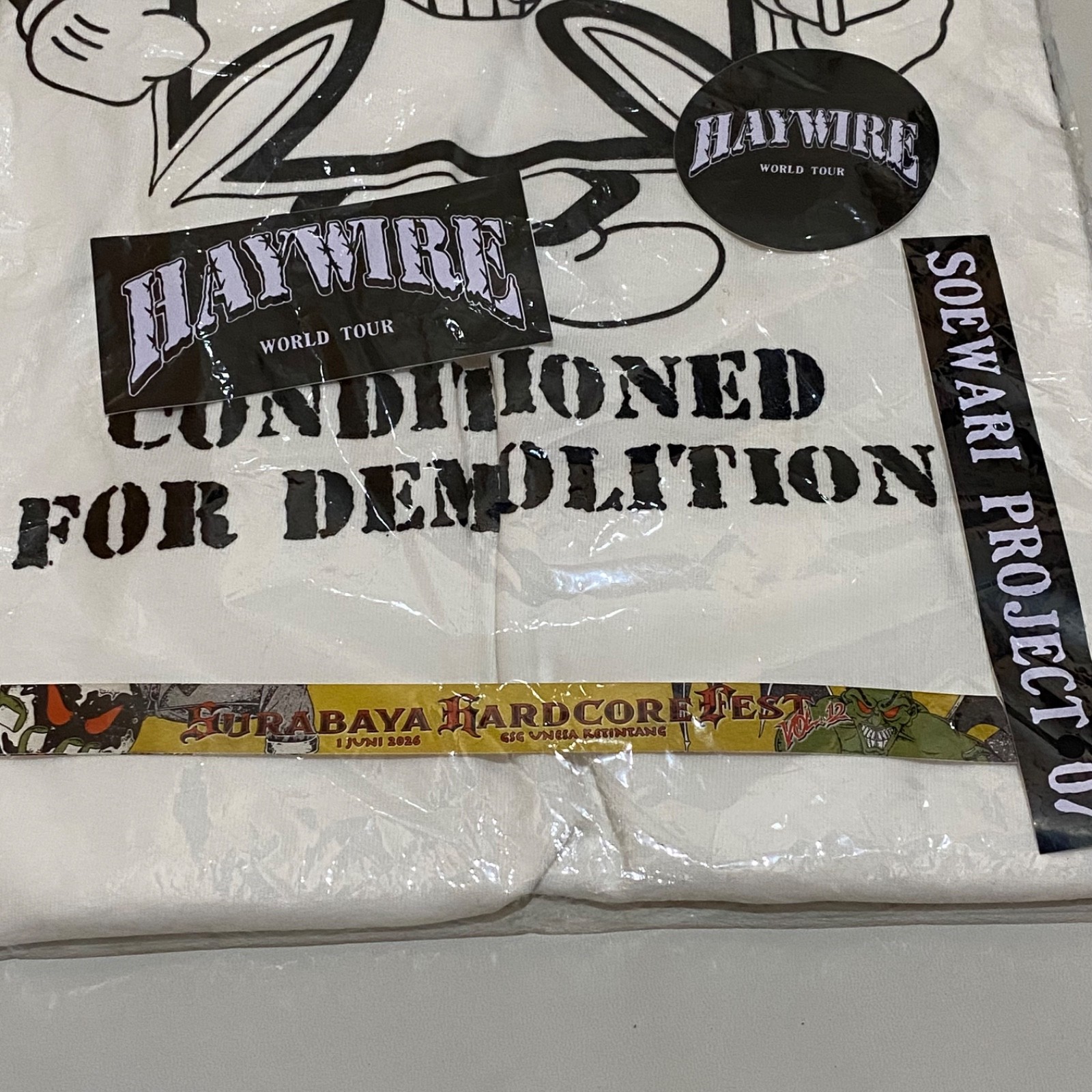 Haywire Hardcore Punk tour indonesia 2026 Tshirt band title fight gallery