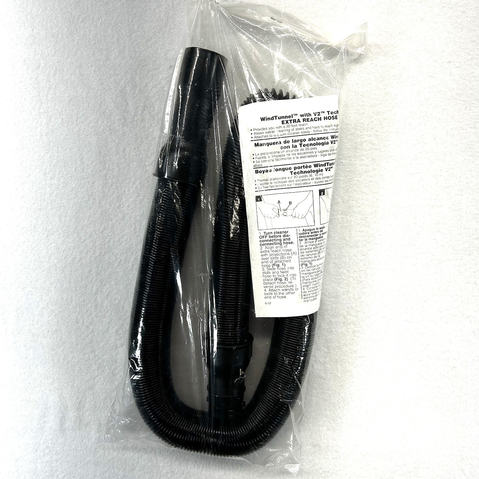 Hoover Wind Tunnel With V2 Technology Extra Reach Hose 20’ Sealed