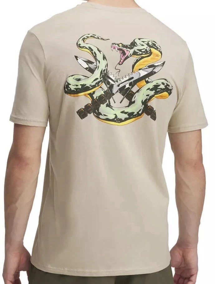 ( Sand) New freedom snake knife cotton desert sand t-shirt | HOT ITEM