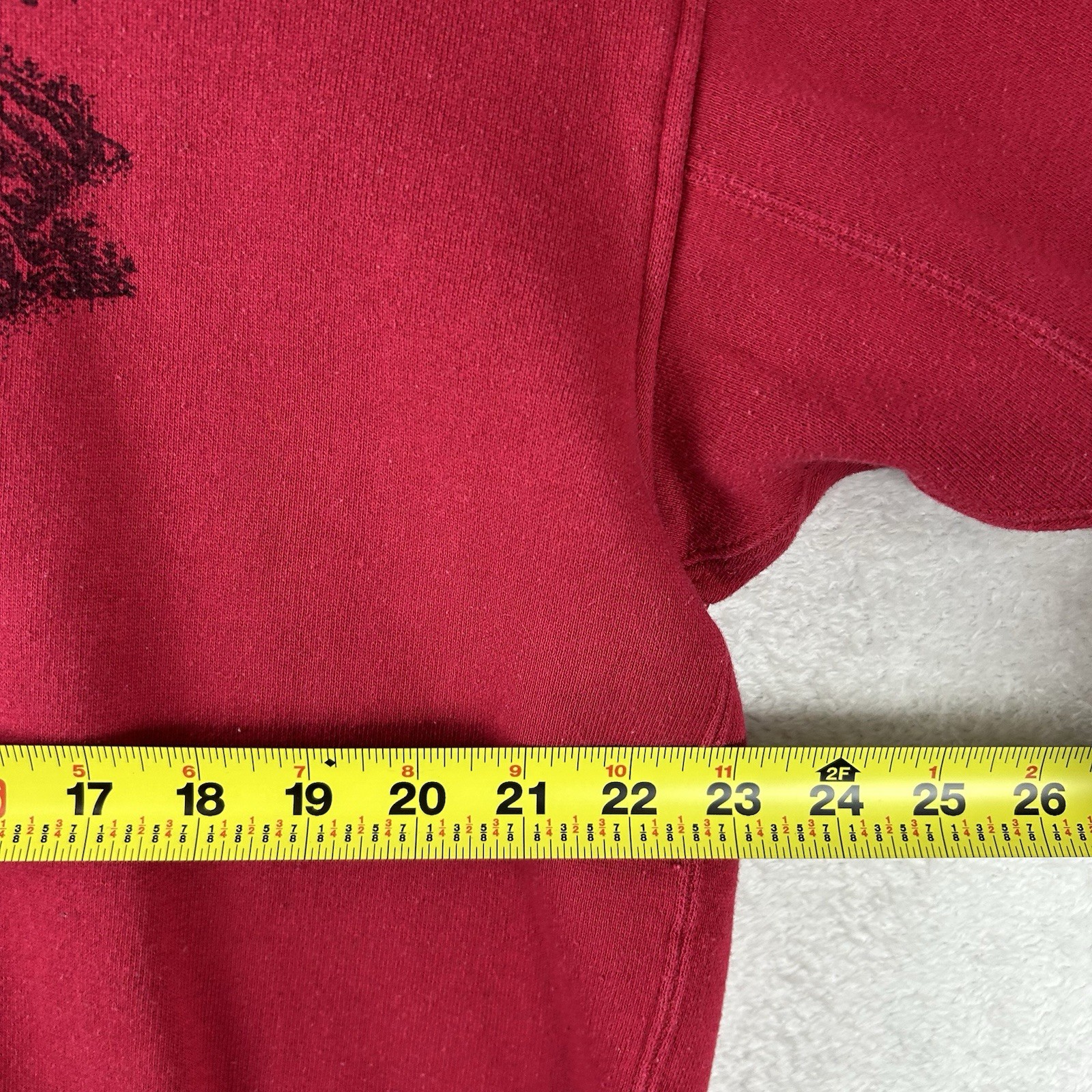 Vintage 90s Great Wall Of China Souvenir Sweatshirt Red Varsity Ribbed Men M gallery