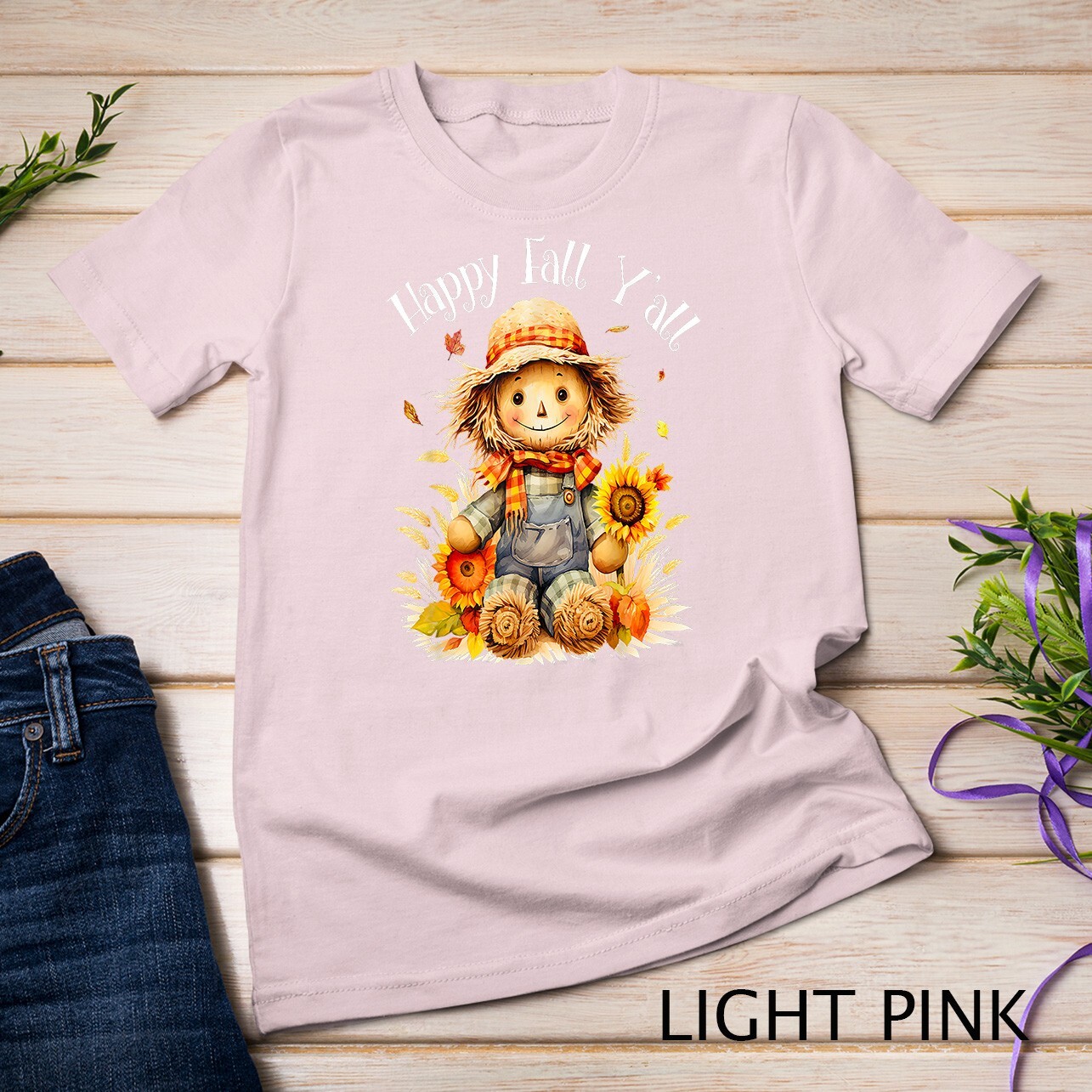 Happy Fall Yall Shirt Scarecrow Pumpkin Autumn Thanksgiving Unisex T-shirt gallery