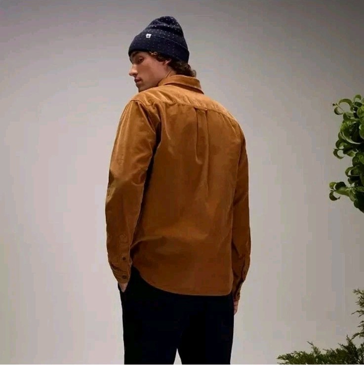 ALPINE DESIGN ' CORD SHIRT ' MENS ' PRE-WASHED ' BROWN KHAKI - MEDIUM gallery