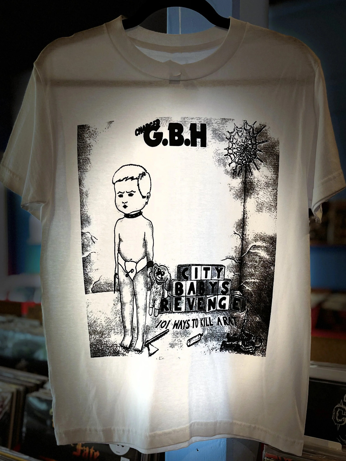 white Charged GBH Band T Shirt For Fans Cotton All Size Unisex Shirt