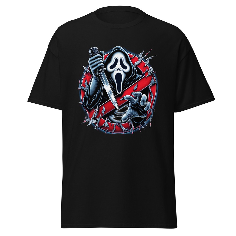 Ghostface Ghostbusters Mashup T-Shirt – When Horror Meets Humor