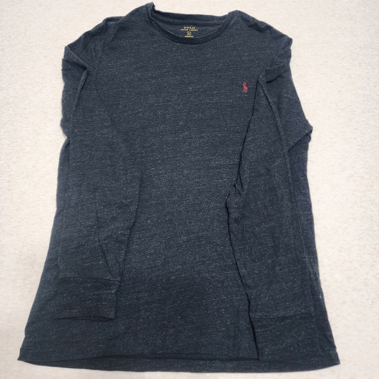 Polo Ralph Lauren Mens Solid Crewneck T-Shirt Classic Custom Fit Black Size L gallery