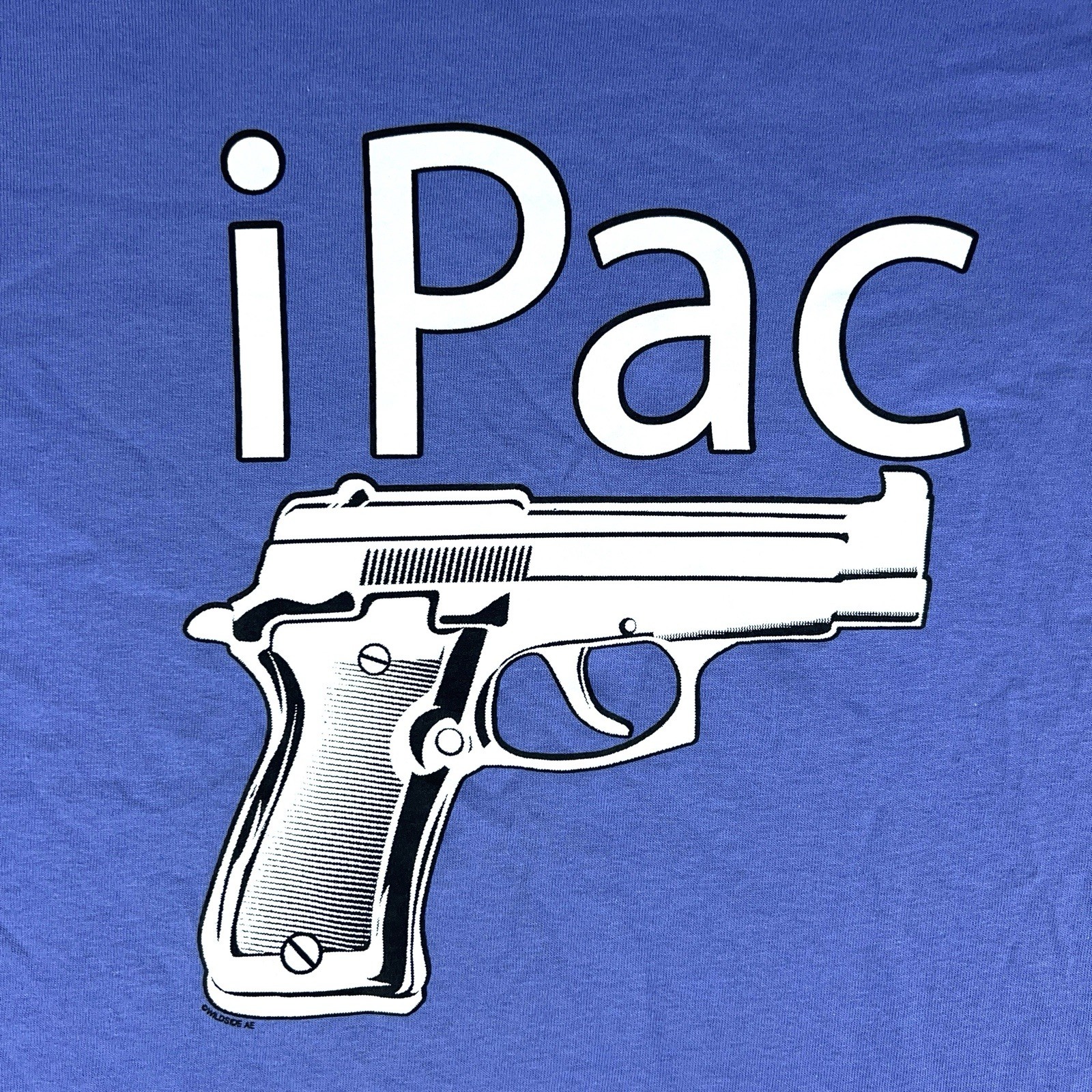Vintage iPac Shirt Men’s Medium Blue Apple Parody Humor Novelty Graphic Tee 00s gallery