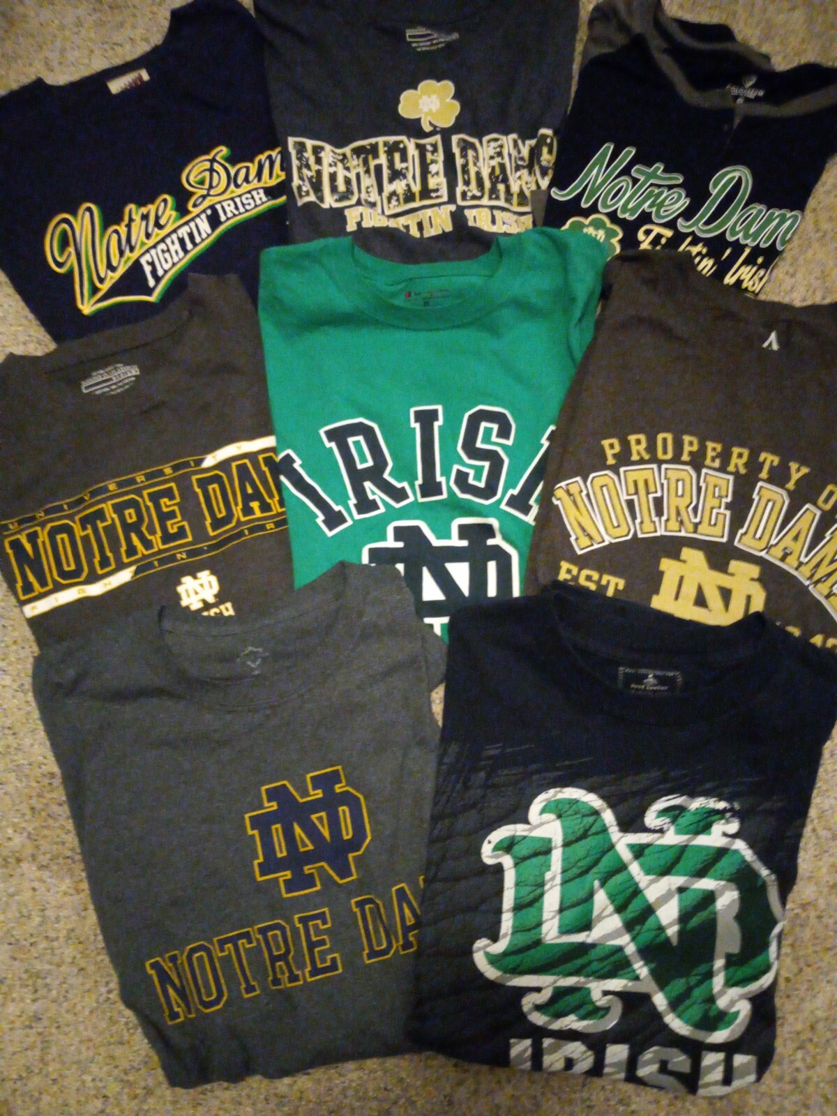 Notre Dame ND Irish College T Shirts Multiple Sizes, Brands, Styles To Choose