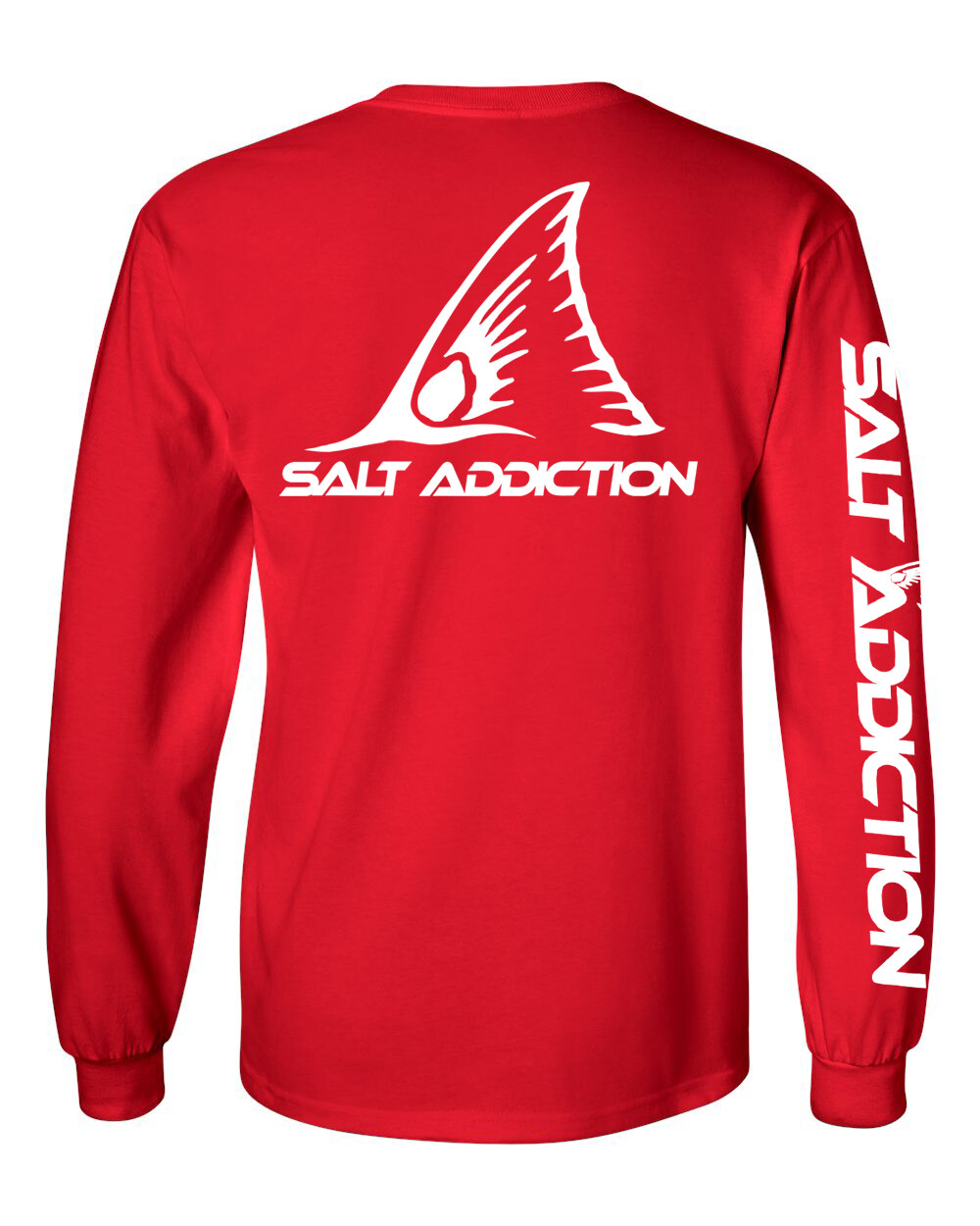 Salt Addiction t shirt long sleeve saltwater flats redfish fishing red drum gallery