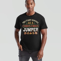 This T-Shirt Identifies As A Christmas Jumper Holidays Tee Men Women Graphic