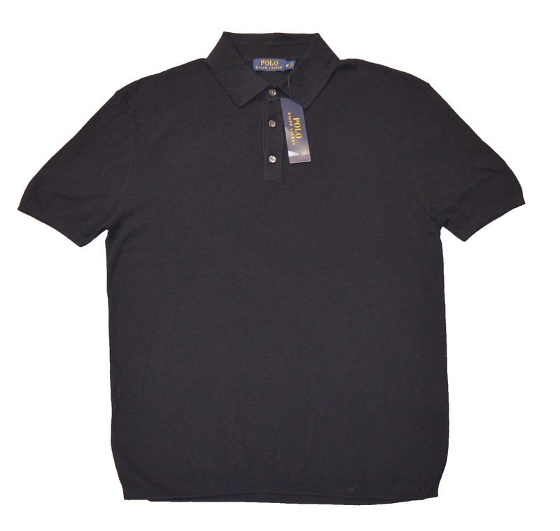 C0 NEW POLO RALPH LAUREN MPARIS Navy Cotton Short Sleeve Polo Shirt Size M $185