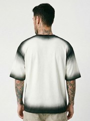 Colourblocked Drop-Shoulder Sleeves Cotton Oversized T-shirt