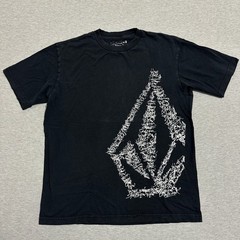 Volcom Basic Tee Scribble Stone Logo Graphic T-Shirt 2008 Skate Black Mens L