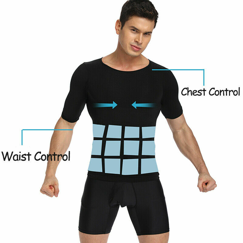 Shaper Men Body Toning T-Shirt Ultra Durable Vest Compression Underwear Corset gallery