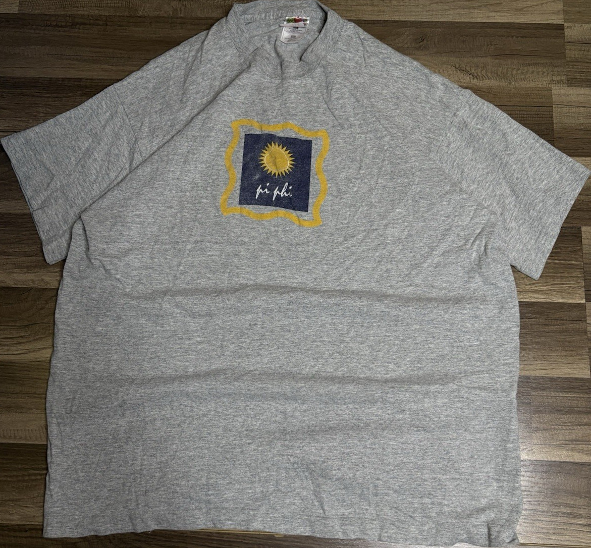 90s Fruit of the Loom HD Cotton Pi Beta Phi Pi Phi Graphic Gray Men's XL T-Shirt gallery
