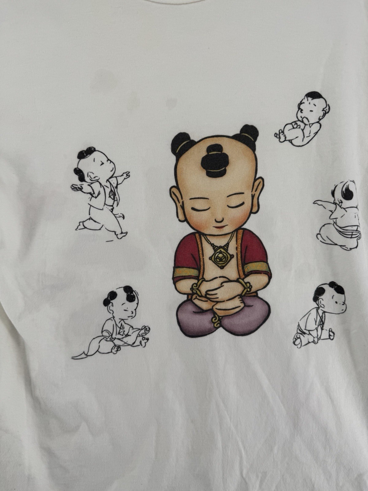 Bay Buddha T Shirt Size Unknown See Measurements, W/stain gallery