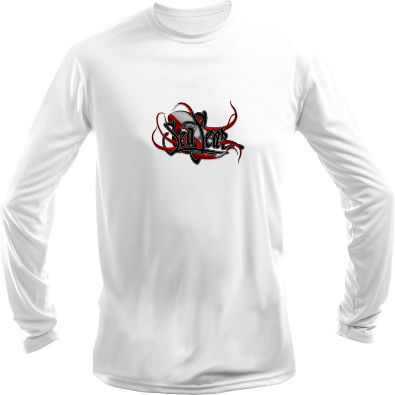 Sea Fear Men's 50+ UPF Long Sleeve Rash Guard Scuba Snorkeling Octopus Dive Flag gallery