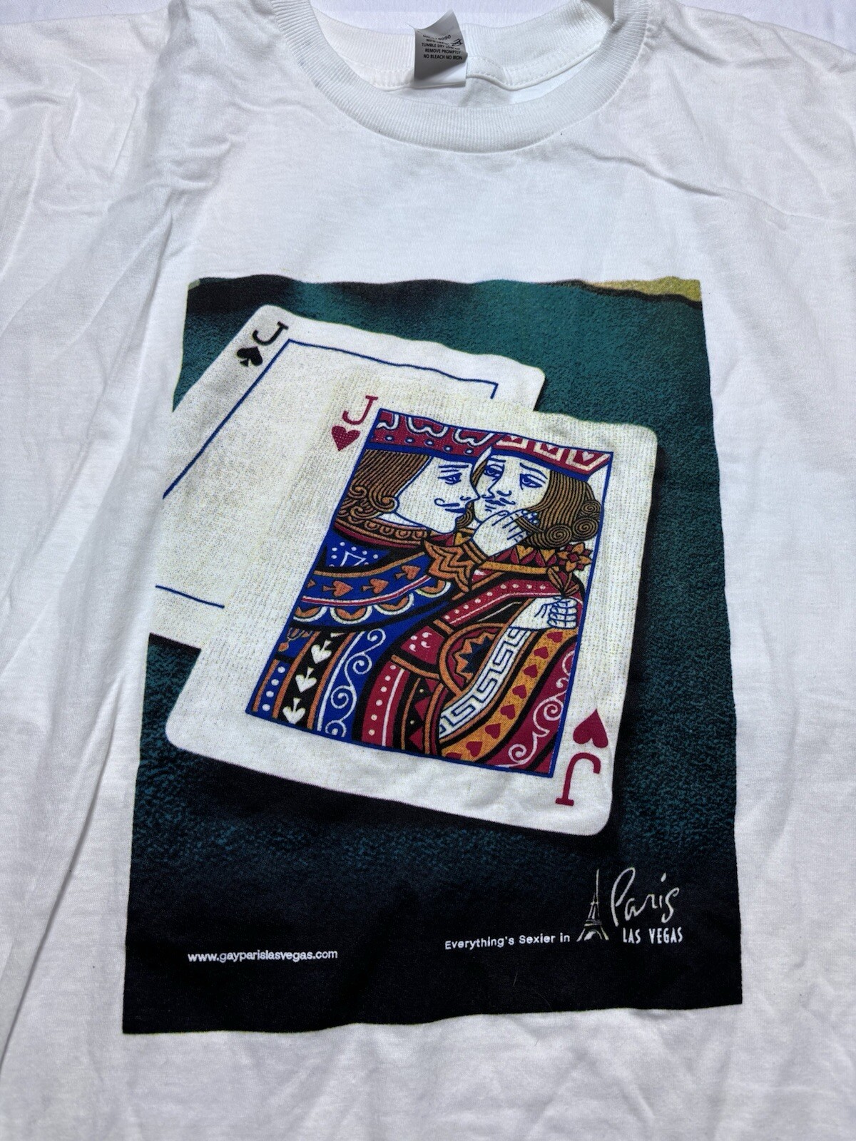 The Core Large White Poker All In Cards Paris Las Vegas Hotel T-shirt JJ gallery
