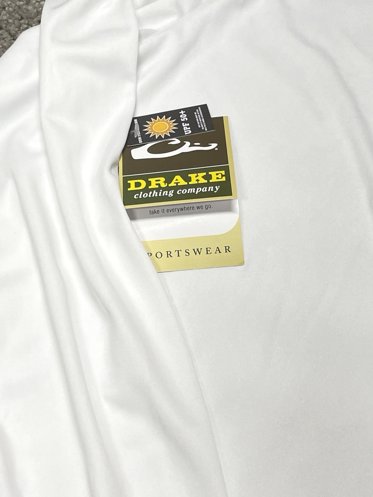 Drake Waterfowl Icon Americana Performance Crew Long Sleeve Shirt Size 2XL Dog gallery
