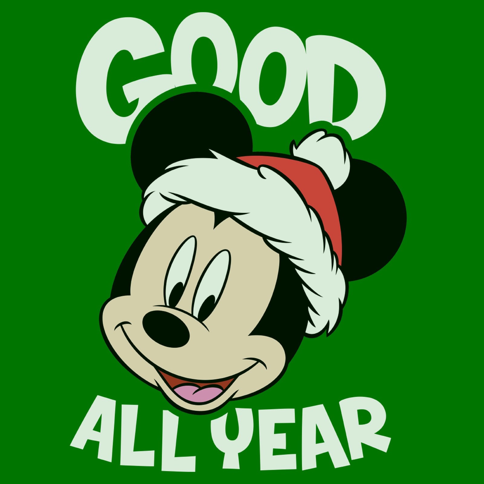 Men's Mickey & Friends Good All Year Happy Face T-Shirt gallery