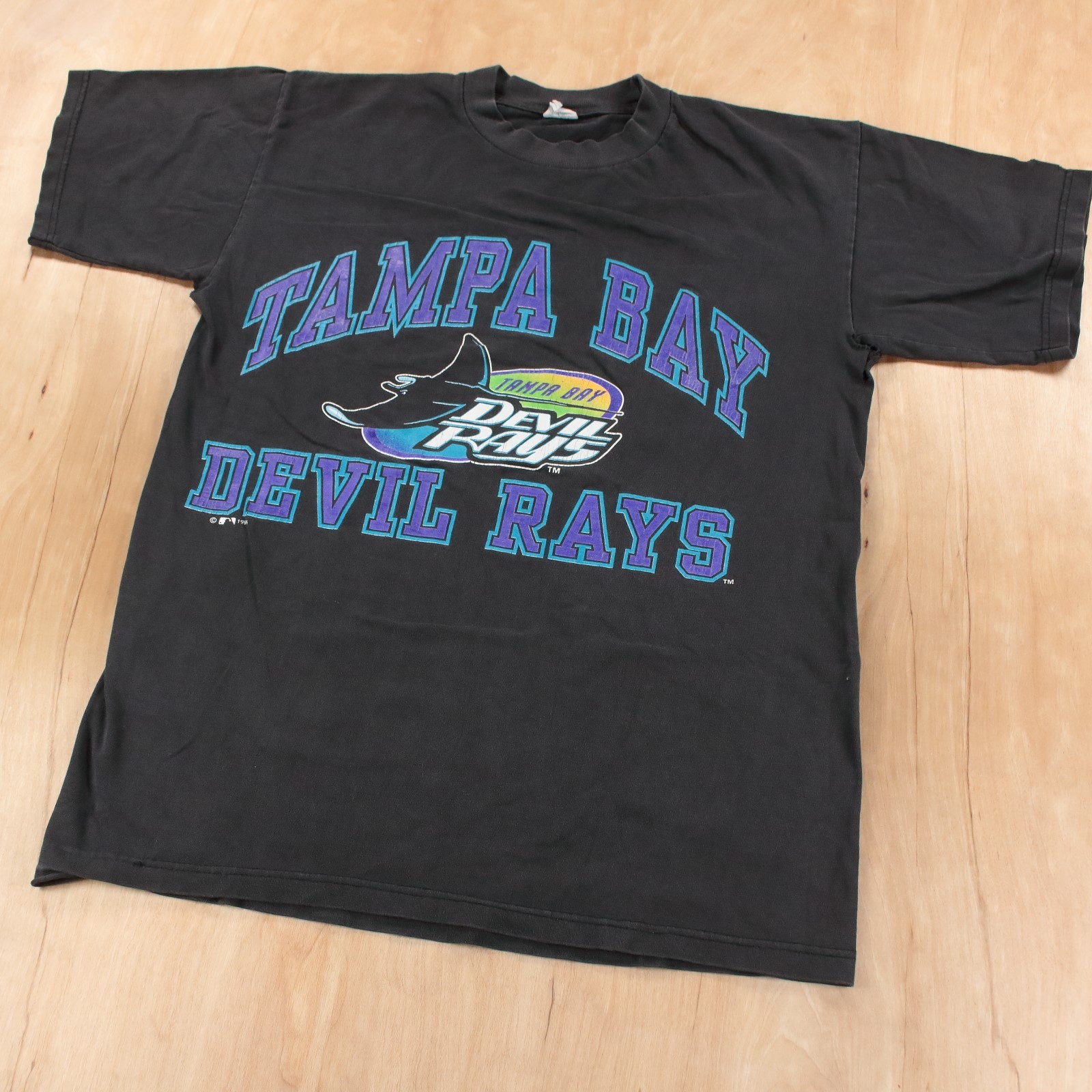 LOGO 7 Tampa Bay Devil Rays MLB baseball t-shirt MEDIUM tag vtg 90s usa made gallery