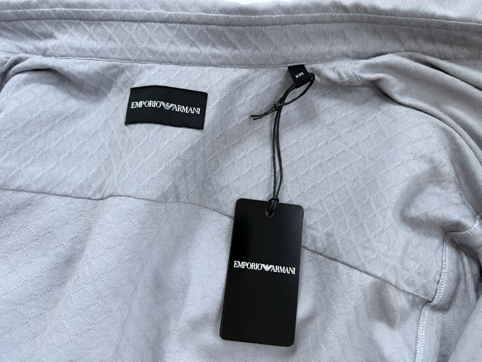 Mens Shirt New Authentic Emporio Armani Size L Gray Soft gallery