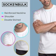 BILLIONHATS 12 Pack Plus Size Men Cotton T-Shirt Short Sleeve Lightweight Tees