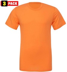 Solid Color Military Style T-Shirts 100% Cotton Ring Spun Short Sleeve Tee 3Pack