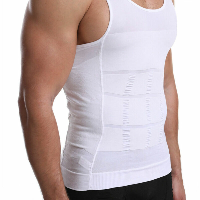 Men Cooling Gynecomastia T-shirt Posture Corrector Vest Compression Shaping Top gallery
