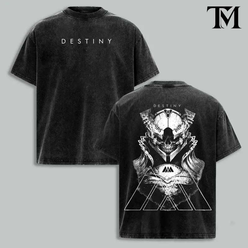 Destiny 2 Vintage Graphic Tee Oversized Cotton Unisex Heavyweight Retro Gamer 6