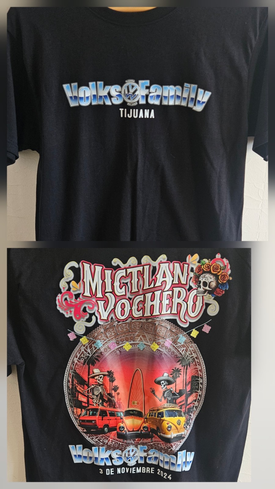 Tijuana Volkswagen Mictlan Vochero "Volks Family" 2024 Event Tee Sz M gallery