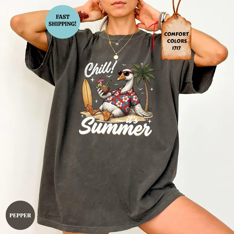 Chill Its Summer Vacation Beach Comfort Tee gallery