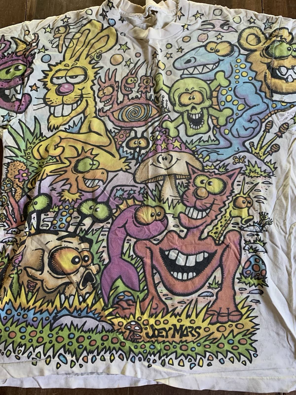 Liquid Blue Vintage Joey Mars 1993 Psychedelic Distressed Zidzoii Shirt Size L gallery