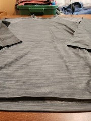 Hang Ten UV Protection UPF 50+ Quick Dry Men’s LARGE Gray/Black Shirt EUC. SB15