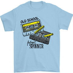 Retro 80s Music Cassette Old School Spinner Mens T-Shirt 100% Cotton