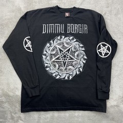 Vintage Dimmu Borgir Shirt Mens Large Black Metal Band Music Rock Goth Star Y2K