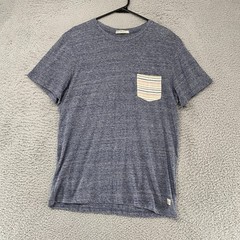 Marine Layer Shirt Mens Medium Blue Re-Spun Stripe Pocket Tee Soft Lightweight