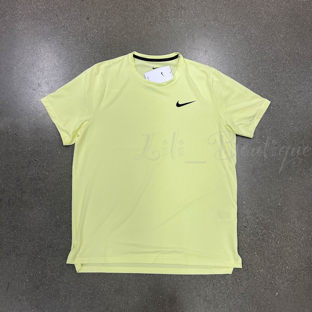Nike Pro Men’s Dri-FIT HPR Training Top Tee CZ1181-331 Yellow Black NWT Size L