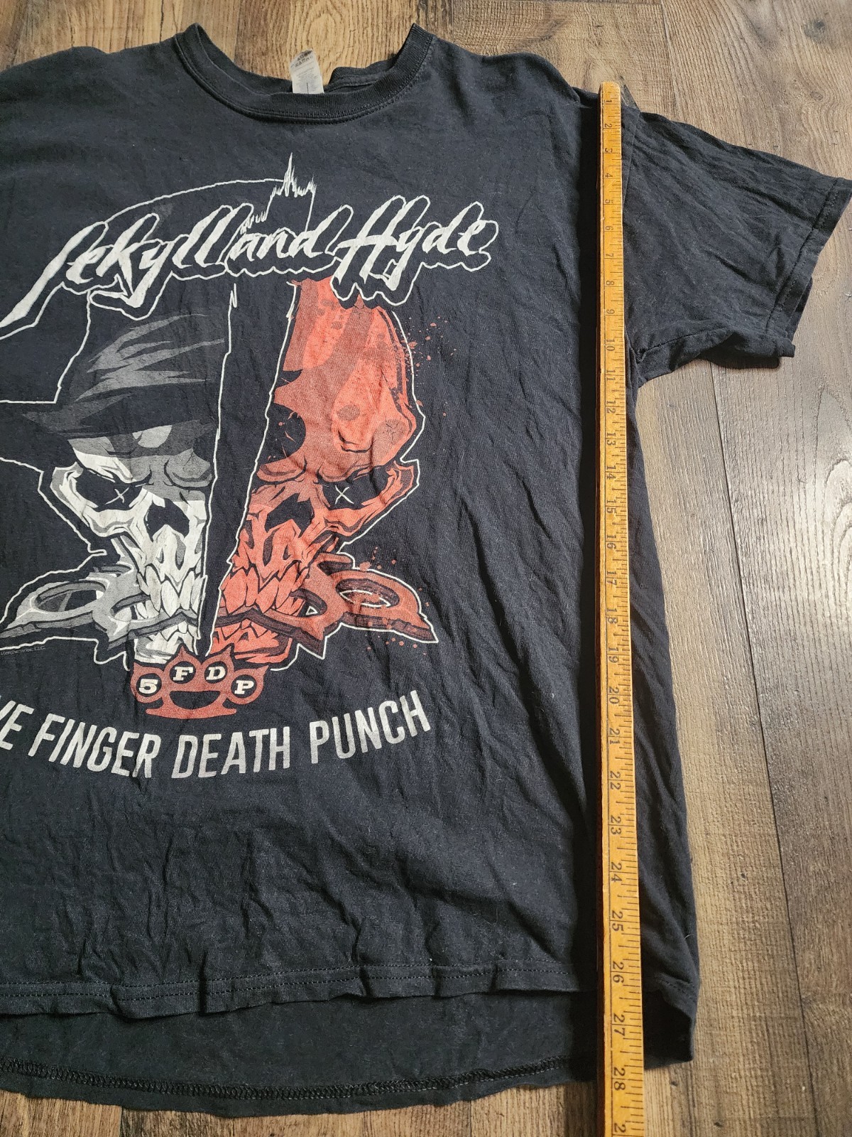 Mens XL Five Finger Death Punch FFDP Jekyll and Hyde T Shirt Distressed gallery
