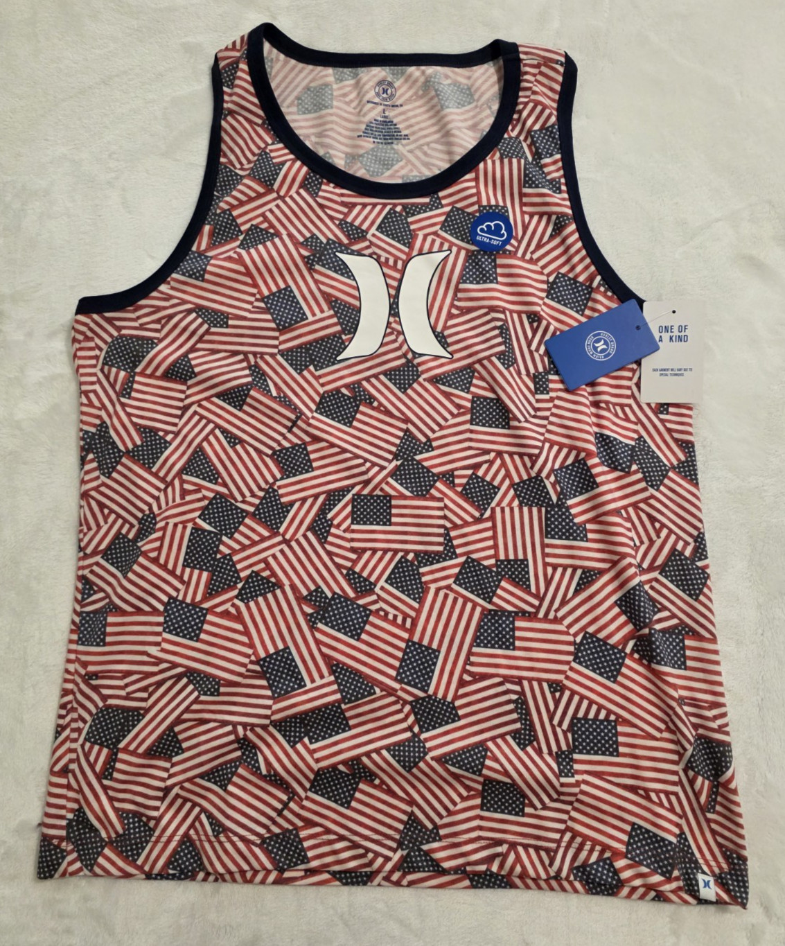 Hurley Men’s Flag Four Corners Tank Top Shirt Size Large NWT NEW