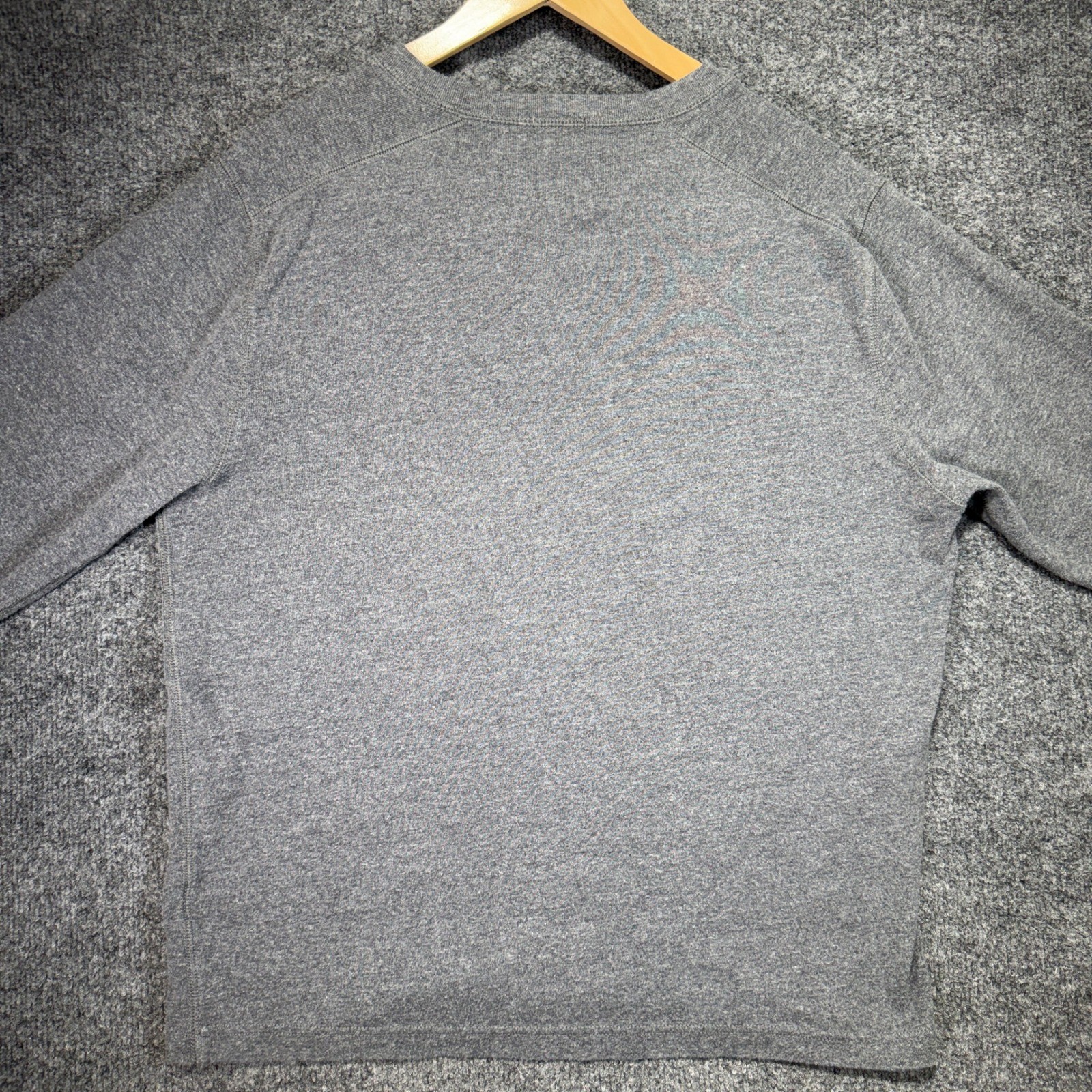 J.Crew Henley Oarsman Thermal Shirt Mens Large Gray Cotton Ribbed Cuffs Casual gallery