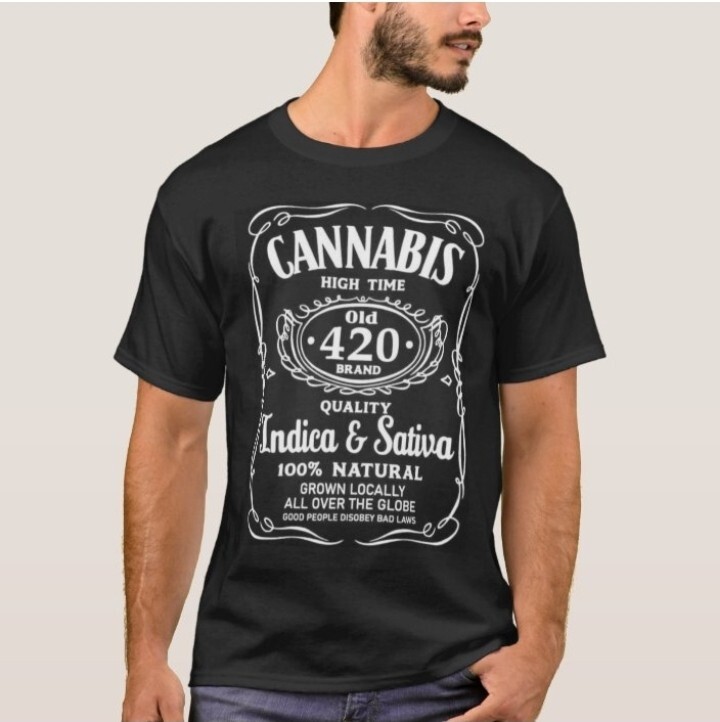 Cannabis 420 High Times Indica Sativa Smoke Weed 100% Cotton XXX-Large T-shirt gallery