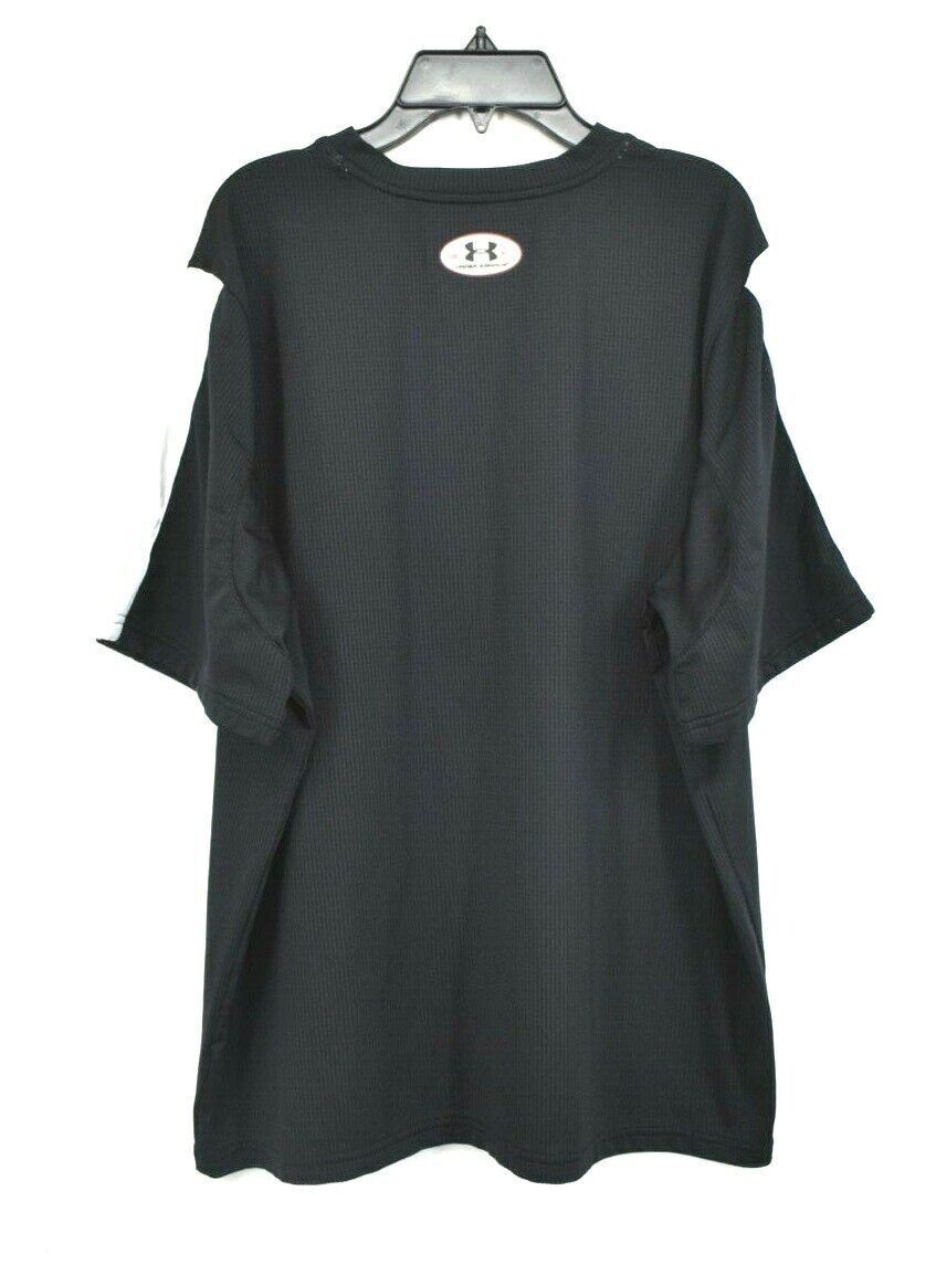 Under Armour Mens Black & White Short Sleeve Crew Neck Athletic Stretch Shirt L gallery