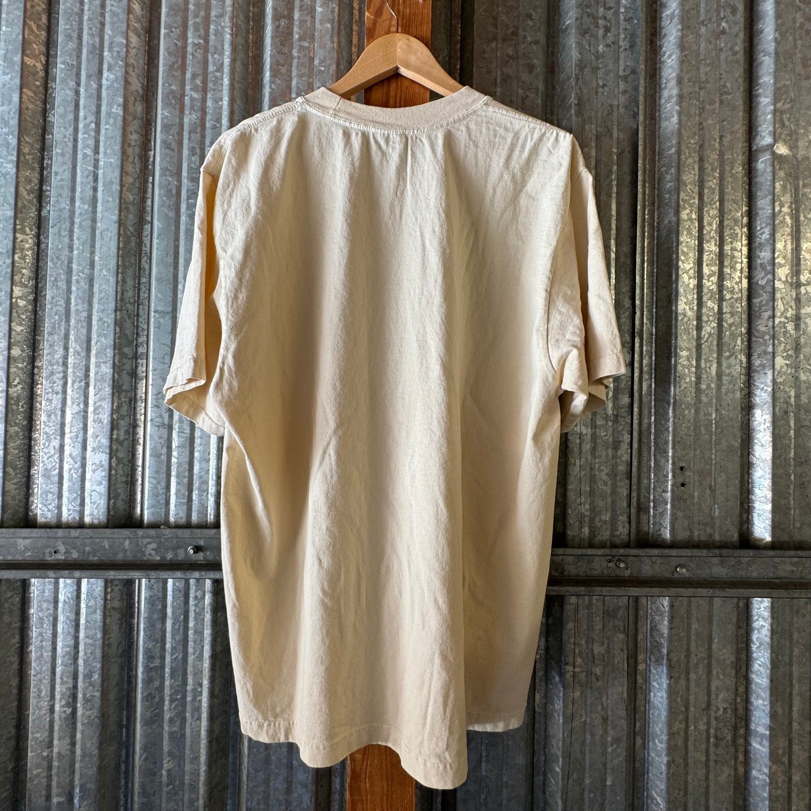 Shaka Wear Pale Yellow Super Max Heavy Streetwear Cotton T Shirt Men's Large gallery