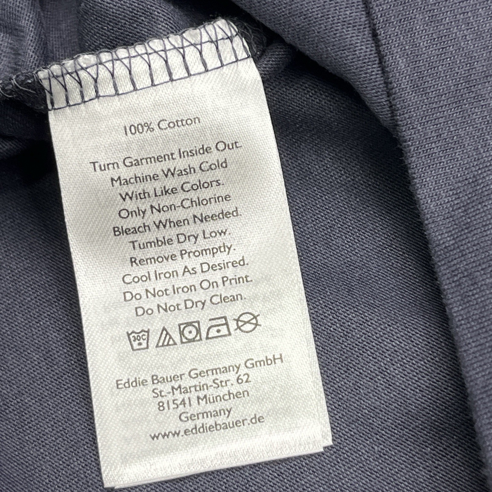 NWT Eddie Bauer Men's Medium T-Shirt Pocket Midnight Navy Crewneck Short Sleeve gallery