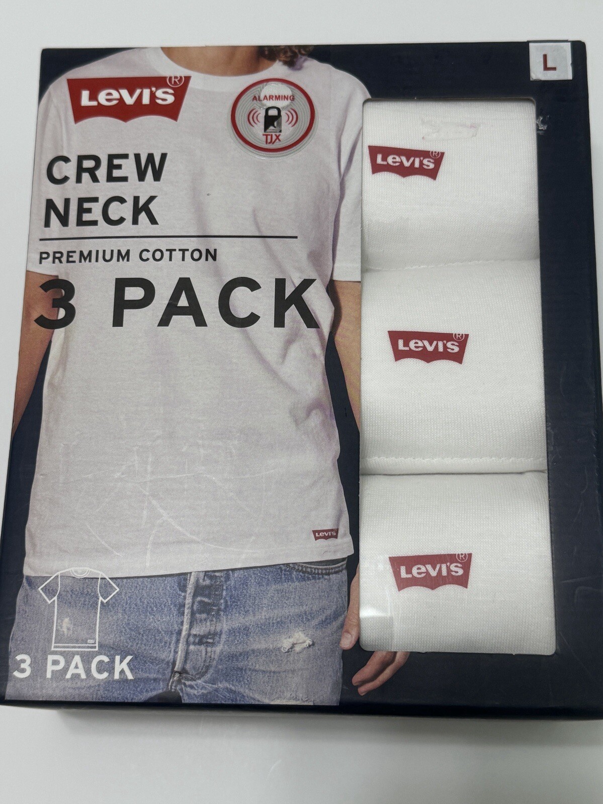 Levis T Shirt Crew Neck 3 Pack Mens L Tag-Free Premium Soft Cotton (MiscB1) gallery