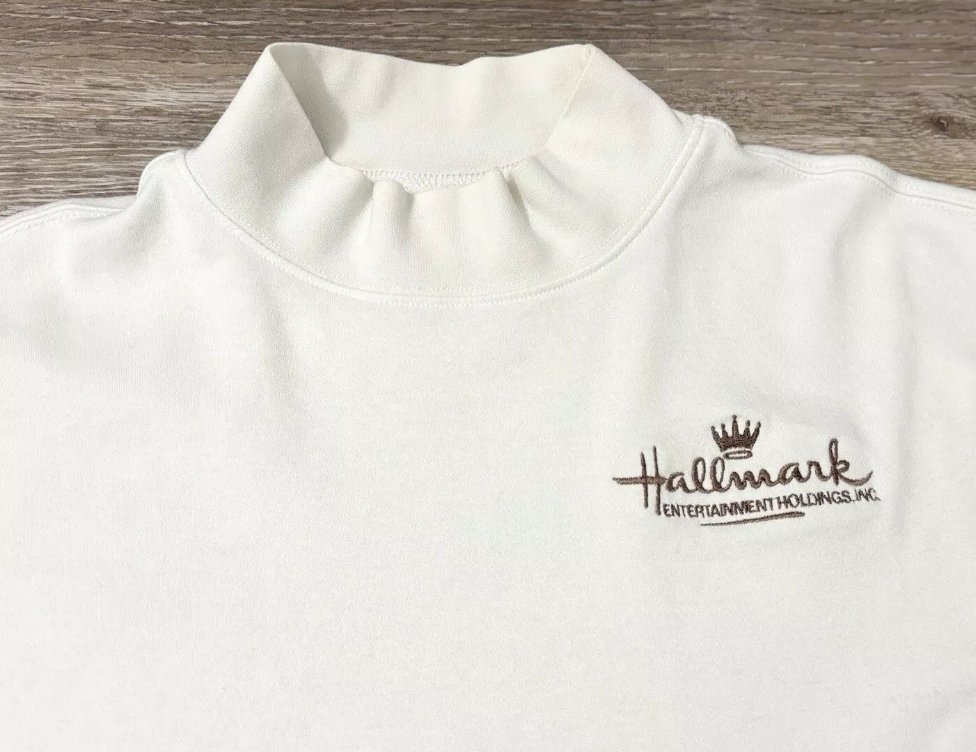 Vintage HALLMARK Long Sleeve Shirt Large Slazenger Cotton Spandex Mock Neck gallery
