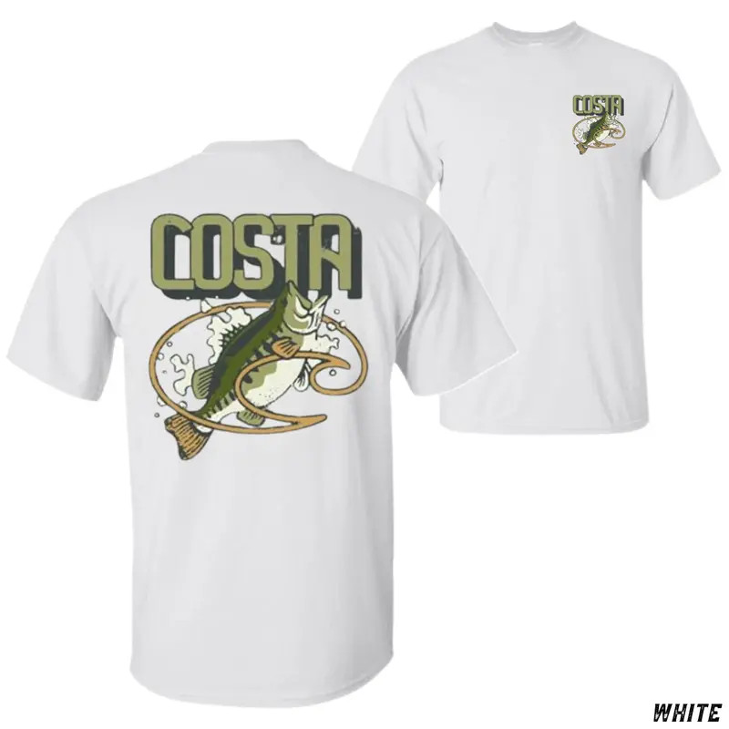 Costa “Jumping Bass” Fishing T-Shirt, Outdoor Angler Lifestyle Graphic Tee, Soft