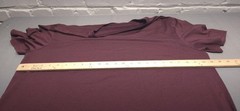Quince Flowknit Breeze Performance Tee Mens XL Burgundy Crew Neck Buttery Soft