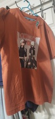 My Hero Academia Todoroki & Tsurugi T-Shirt Size XS Orange JAPAN UNIQLO